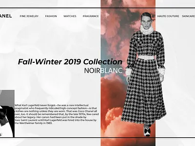Chanel website design chanel design fashion fashion design minimal website typography ui