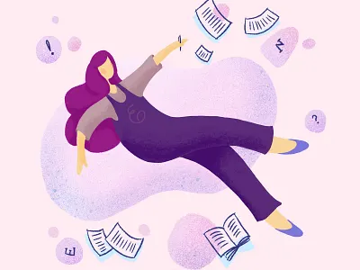 The Writer copywriter digital art illustration ipad midnightdoodles procreate procreate art writer