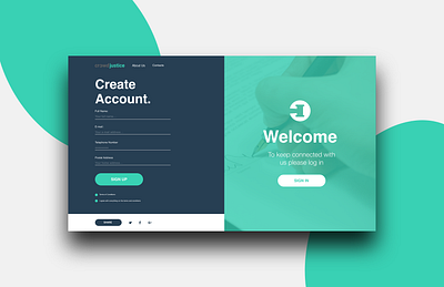 Crowdjustice Landing Page Design adobexd behance case study concept design designer logo product page re brand redesign sketch ui ux web website design