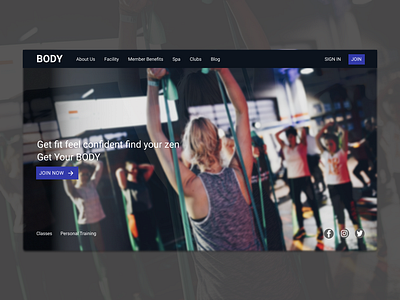 Gym design ui ux