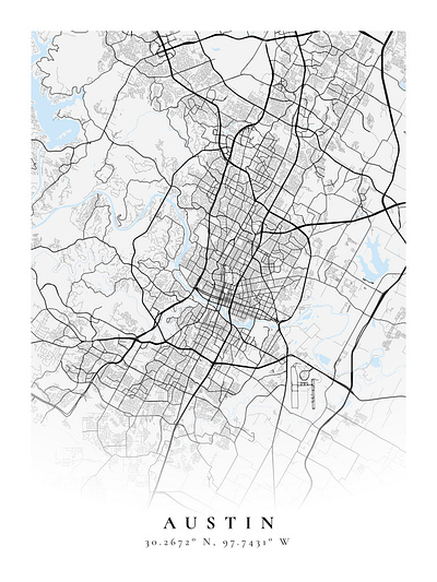 Austin figma mapbox maps poster