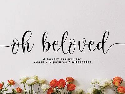 Oh Beloved Script app branding calligraphy elegant font girly lettering logo modern natural script