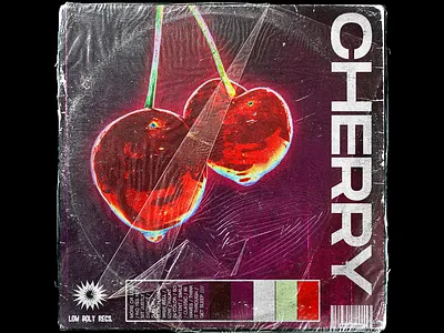'Cherry' aesthetic album art branding cherry cover art design illustration mockup photoshop record texture trending typography vector vinyl