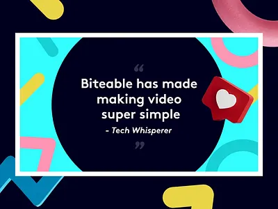 Biteable Testimonial Video Template 2d animation branding flat flat design icon illustration illustrator loop vector