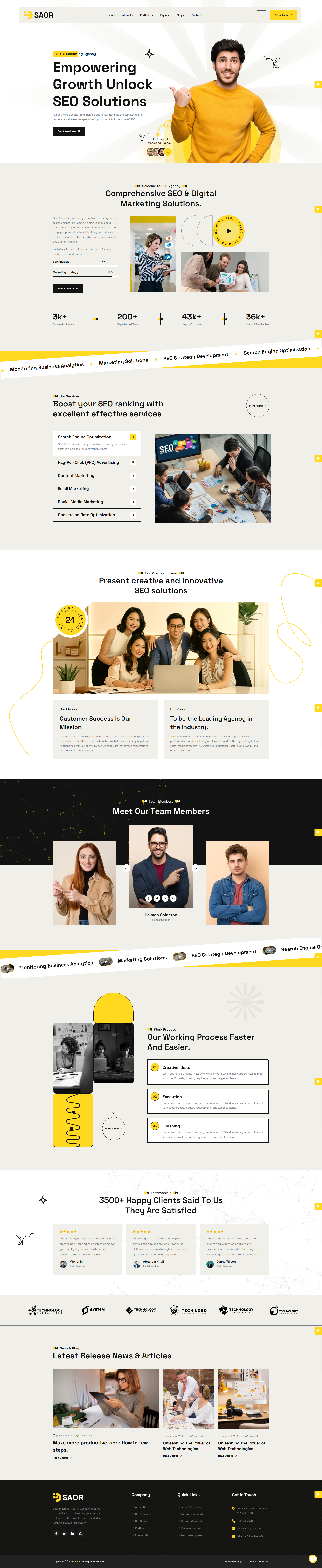 Saor - SEO Digital Marketing Agency WordPress Theme social media theme