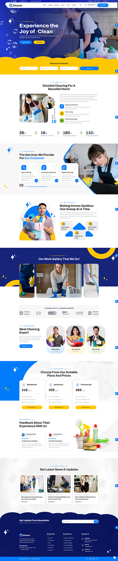 Kleanix - Cleaning Service HTML Template window cleaning