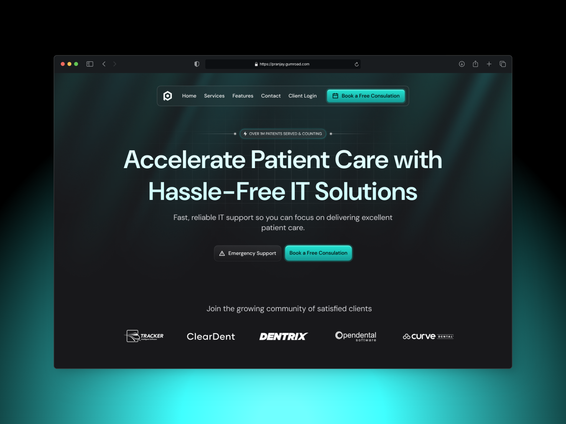 Example of Website Landing Page
