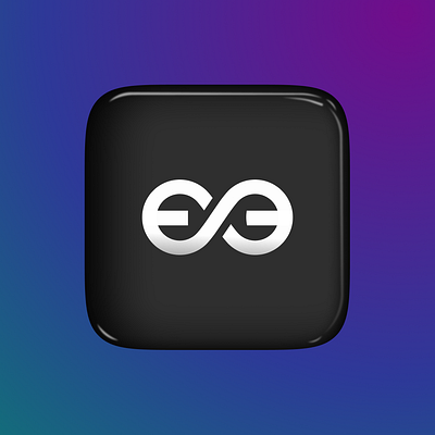 EXE Web3 Platform Logo Design brand design brand identity branding creative dark mode figma game design gaming gradient illustration logo logo design logo ideas slide ui web3 web3 logo