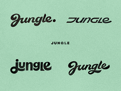 Jungle logotype_ agency authentic brading calligraphy custom flow fun graphic design handlettering jungle lettering logotype playfull process script sketches type unique