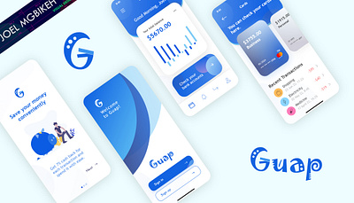 Guap FinTech/Payment Mobile App Design—Adobe XD adobe adobe xd app design beginner friendly clean creative finance fintech minimal mobile app money app payment ui