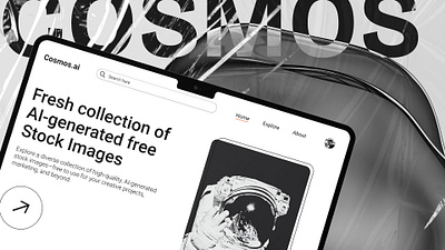 Cosmos.ai – UI Design for an AI-Powered Website ai ai website minimal modern ui uiux web ui