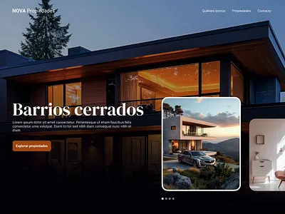 Hero Slider - Real Estate Website animation figma header landing page prototyping ui design uiux ux design