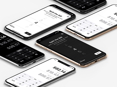 Tip App app calculator clean ios mobile ui ux