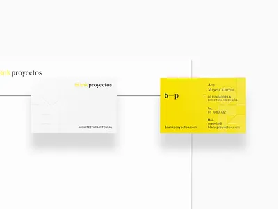 Business cards for Blank Proyectos®, an architecture firm. architecture architecture firm branding business card embossed mexico minimal