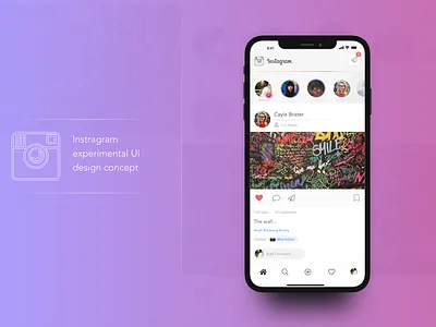 Instagram redesign concept ceative instagram media ui ux