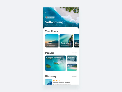 Self-driving app blue design interface motion purple ui