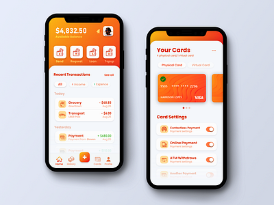 My Cards 💳 app app concept cards clean color colorful concept dashboard design design app illustration inspiration iphone mobile style task today ui ui design work