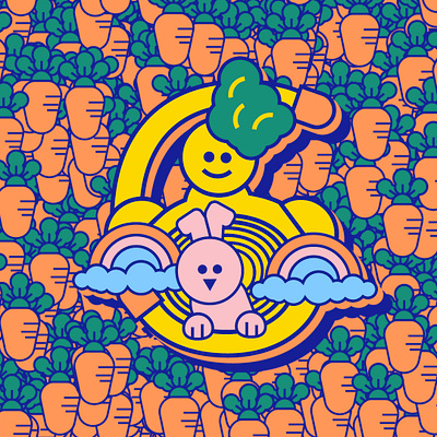 5 for 36 Days of Type 36 36daysoftype ae ai carrot character lettering art number orange pattern rabbit smile vector yellow