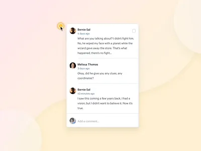 Opening and closing a comment animation comments figma flinto interaction prototyping ui