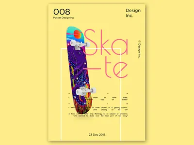 Poster design graphic layout poster typo ui visual web