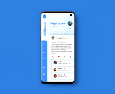 Bible App Concept andorid android app app bible bible study design flat galaxy s10 minimal mobile app mobile ui reading app samsung ui uiinspiration ux uxinspiration