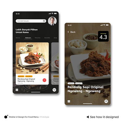 UI Mobile Apps for Food Menu android android app animation app minimal typography ui uidesign ux website