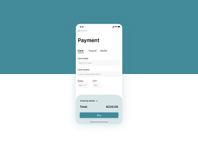 Daily UI 002 app checkout daily ui mobile ui ux