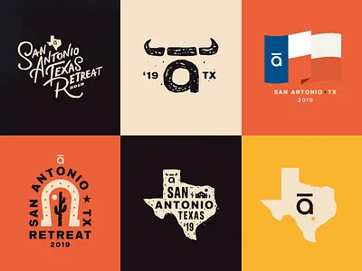 🌵🌵🌵🌵🌵☀️🌵🌵🌵🌵🌵 articulate badge branding design elearning illustration logo retreat texas the basement of the alamo type typography