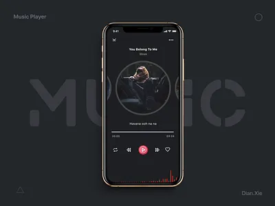 Music Player Animation album animation app black cool dark dynamic list music plaer ui