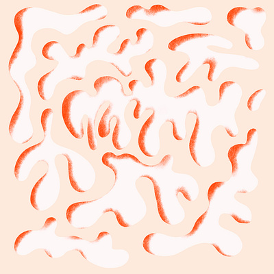 Things on my mind. art blob blue brain cream feels red texture