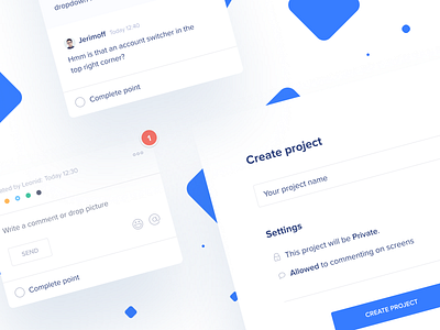 Project management UI elements #3 💙 blue project manager project manager tool tasks team paper teampaper teampaper snap tool ui ui ux web