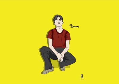 Dowoon day6 adobe illustrator cartoon cartooning design korea korean kpop trace tracing vector vector art vector artwork