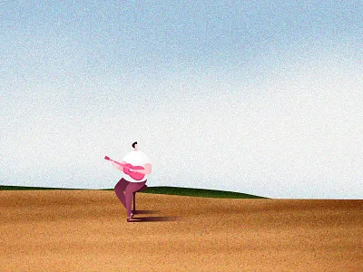 The Man Playing Guitar design illustration 插图 设计