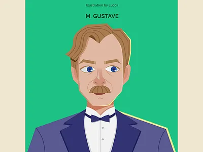 M. GUSTAVE design illustration movie vector