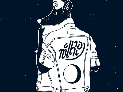 Approaching Midnight Mascot branding denim denimjacket electronic fox hair house illustration jacket label logo mascot music procreate totebag