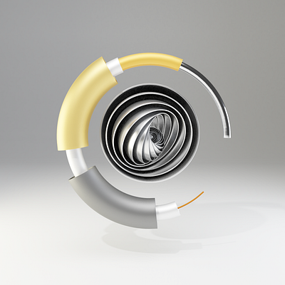 3D Abstract shape 3d 3d art abstract blender metal render