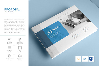 A5 Proposal branding brochure business catalogue clean download elegant free magazine modern portfolio proposals template