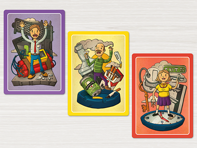 Occupational safety and health course card game card illustration