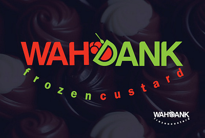 WAHDANK frozen custard antor brand branding d logo dank logo dank logo design icon illustrator logo logo design logo design branding logodesign typography vector wahdank logo wahdank logo