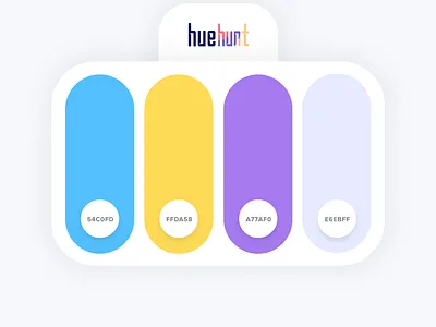 HueHunt #01 app branding color palette colors colorscheme design logo typography ui vector web website