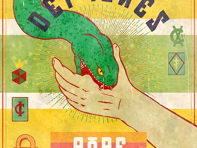 Snake band digital hand illustration illustrator merchandise print snake