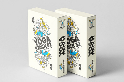 Yoga playing cards packaging card deck exercise cards line art line craft line illustration package design playing cards stack 52 yoga yoga asana yoga branding yoga cards yoga illustration yoga packaging yoga pose