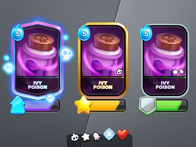 UI for a Card Game cards game art legendary poison ui ui design