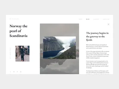 Travel blog blog design clean design travel typography ui ux webdesign website