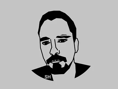 Self Portrait avatar face illustration monochrome portrait selfportrait