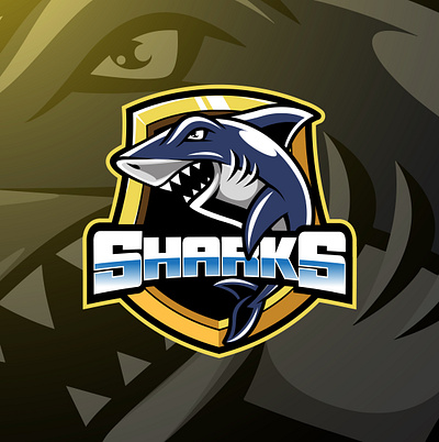 Shark sport mascot logo design animal logo branding design esport esports game design graphic design illustration logo mascot logo shark