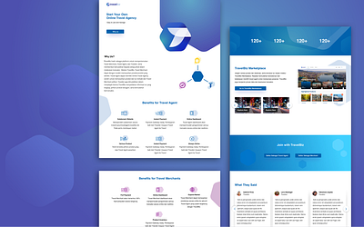 Travelbiz Landing Page design ui web