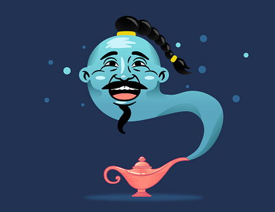 Yoshiko in Aladdin affinity designer aladdin fairytale graphic design illustration magic lamp vector yoshiko