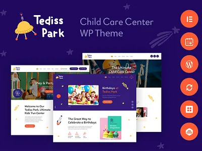 Tediss | Play Area & Child Care Center XD Template design web design webdesign wordpress wordpress design wordpress theme wordpress themes