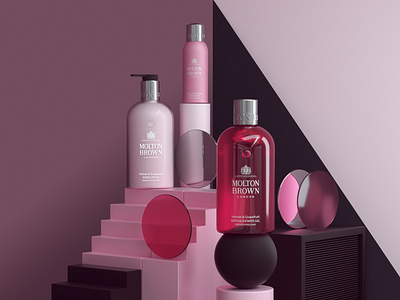 Molton Brown 3d abstract adobe adobe illustrator advertising c4d cgi cinema4d design display geometric illustration london octane octanerender photoshop product render set setdesign